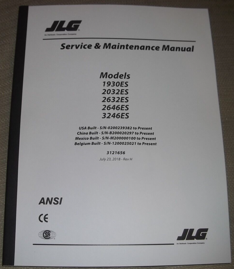 JLG 1930ES 2030ES 2630ES 2646ES 3246ES SCISSOR LIFT SERVICE SHOP