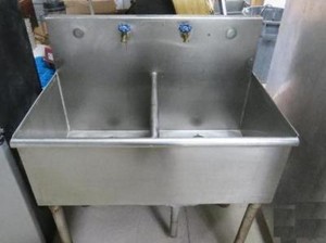 Details About Stainless Steel Utility Sink Self Free Standing Pedestal Double Bowl Laundry