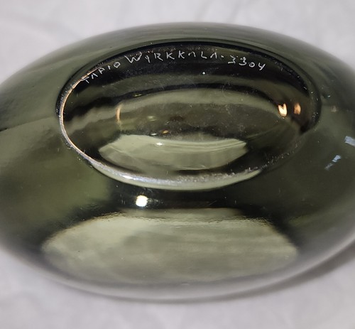 Rare Tapio Wirkkala Iittala Smoke Glass Vase 3304 Mid Mid Century Danish Modern - Picture 6 of 7