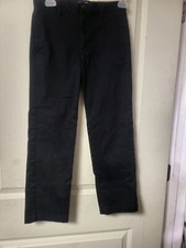 Cat  Jack Black Dress Slacks Pants 10 Flat Front