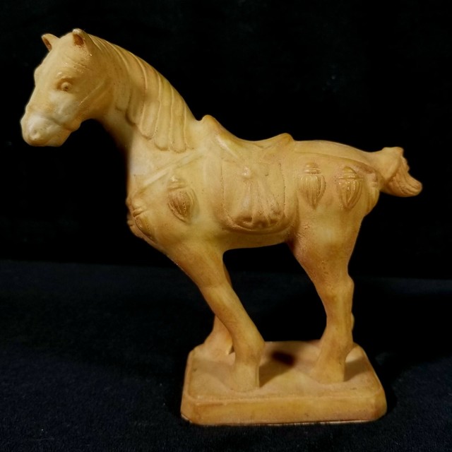 Vintage Plaster Or Composite Chinese Horse Figurine Matte Finish Pale Tan VGOOD eBay