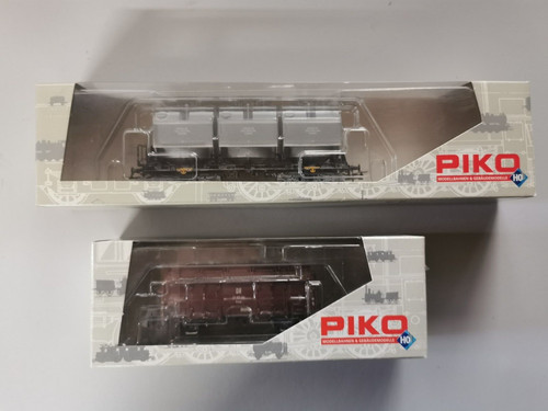 2 schöne Piko Güterwagen 58071 + 58073  ,  wenig bespielt | Zustand: Gebraucht