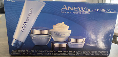 NEW Avon Anew Rejuvenate FULL SIZES Revitalizing System Cleanser Day Night Eye