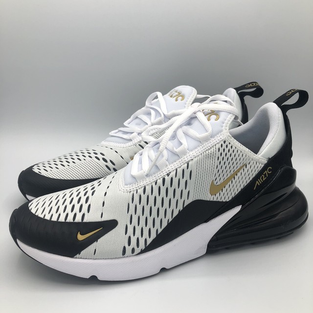 Nike Air Max 270 White Metallic Gold Black Av7892 100 Men's Size 7.5 for sale online | eBay