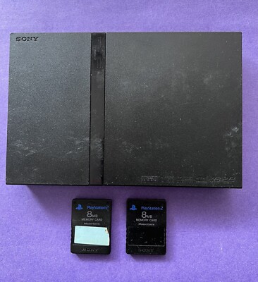 Sony PlayStation 2 Slim Console - Black (Tested )