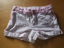 Lilly Pulitzer Pink White Striped Ms Seersucker Shorts Girls Size 14 Preppy