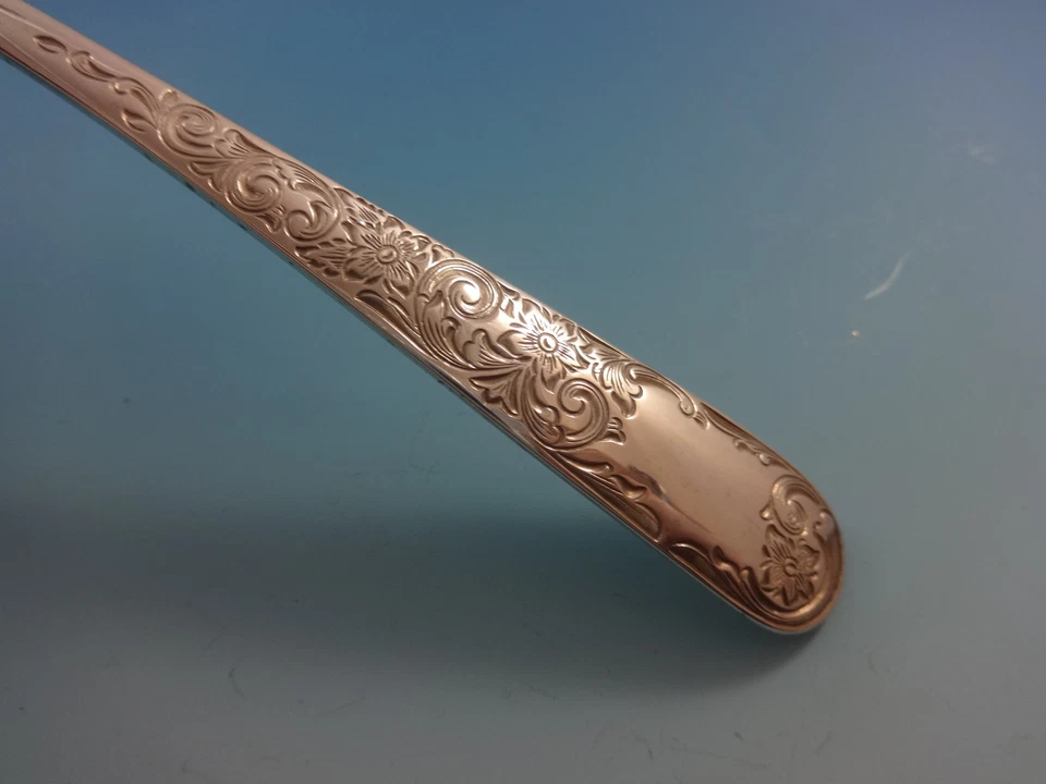 Antiguo juego de cubiertos de plata esterlina grabado por Kirk Maryland 8 servicio 36 piezas Foto 3 de 4