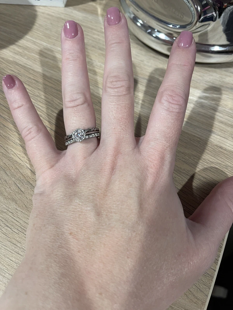 Halo twine ring sale stack