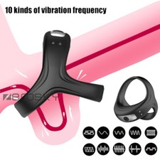 Penis Extender Enlarger Sleeve Ring Reusable Condom Delay Ejaculation Men Vibro