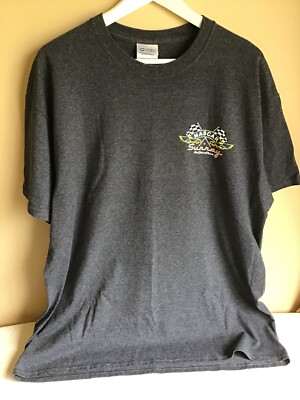 Mens Gray Cotton Short Sleeve NASCAR Sunray Automotive Racing Graphic Tshirt  XL