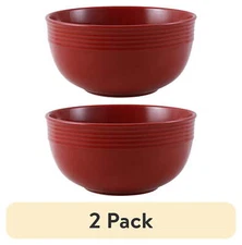 (2 pack) Mainstays Chiara Stoneware 6.25" Round Red Bowl