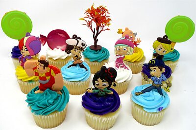 Wreck It Ralph Birthday Cake / Cupcake Topper Set Featuring King Candy Brand New