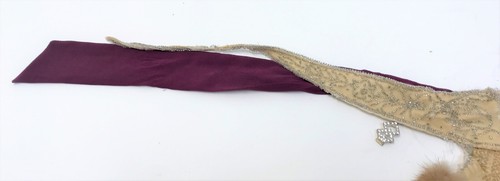 Stunning! VINTAGE 1940s 1950s MIDCENTURY SEQUIN & FUR LADIES APRON - Picture 5 of 12