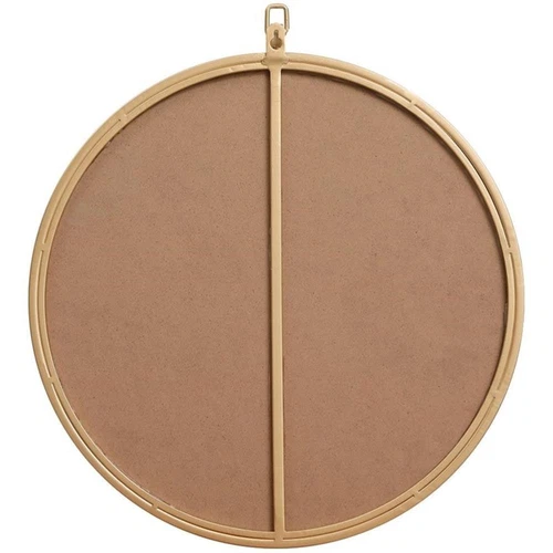 Elegant Decor Eternity 18" Round Mid Century Metal Frame Hooked Mirror in Brass - Picture 4 of 6