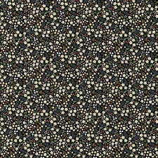 Northcott Wild Harvest by Deborah Edwards 27515 99 Black Tiny Flowers  Cotton