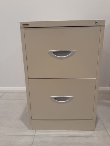 Endurance 2 drawer, cream coloured steel filing cabinet in very good condition. - Picture 1 of 7