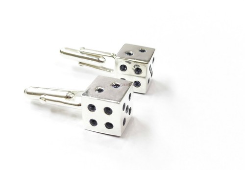 Natural Black Spinel Gemstone with 925 Sterling Silver Cufflink #1853 - Picture 2 of 5