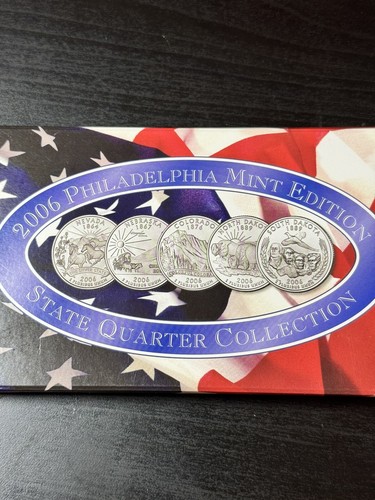 Juego de 5 monedas P State Quarter Philadelphia Mint Edition 2006 sin circular caja certificado de autenticidad - Imagen 3 de 3