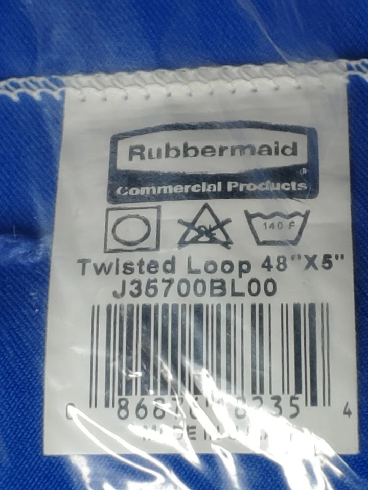 全新! Qty 12 Rubbermaid J35700BL00 商用 48 英寸 Twisted Loop Dirt 拖把盒  — 第 2/3 张图片