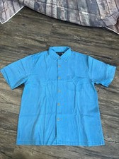 Nat Nast Bowling Shirt Silk Cotton Blend Size M