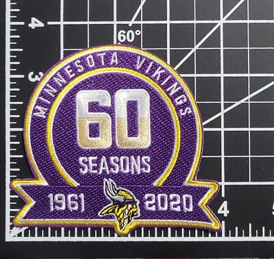 Minnesota Vikings 60th Anniversary Iron/Sew On Embroidered
