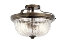 Kichler Chesterlyn 2-Light 14.13-in Vintage Tuscan  Semi-flush Mount