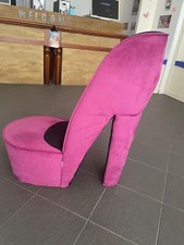 Vida XL Poltrona a Forma di Scarpa con Tacco in Velluto viola