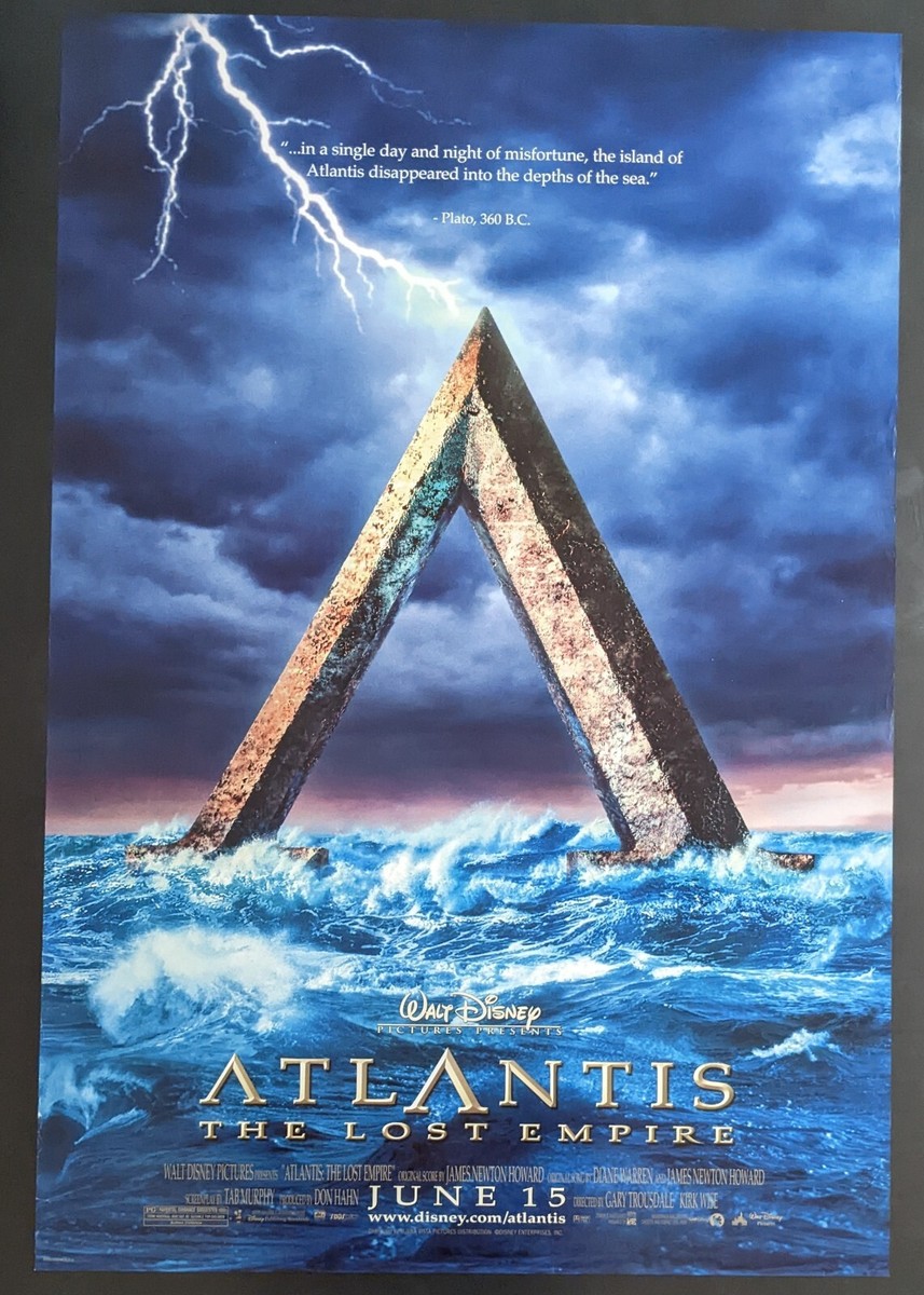 Atlantis Lost Empire 2001 Original 27x40 Movie Poster D/S Rolled