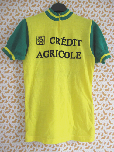 Maillot Cycliste TILT AS Credit Agricole AUBE Acrylique 70'S jersey - 4