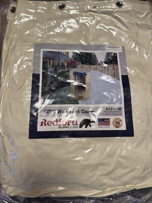 Redford Supply Co. ~ 600D Well/Tank Cover ~ 28  D X 24  H ~ Beige ~ Sealed