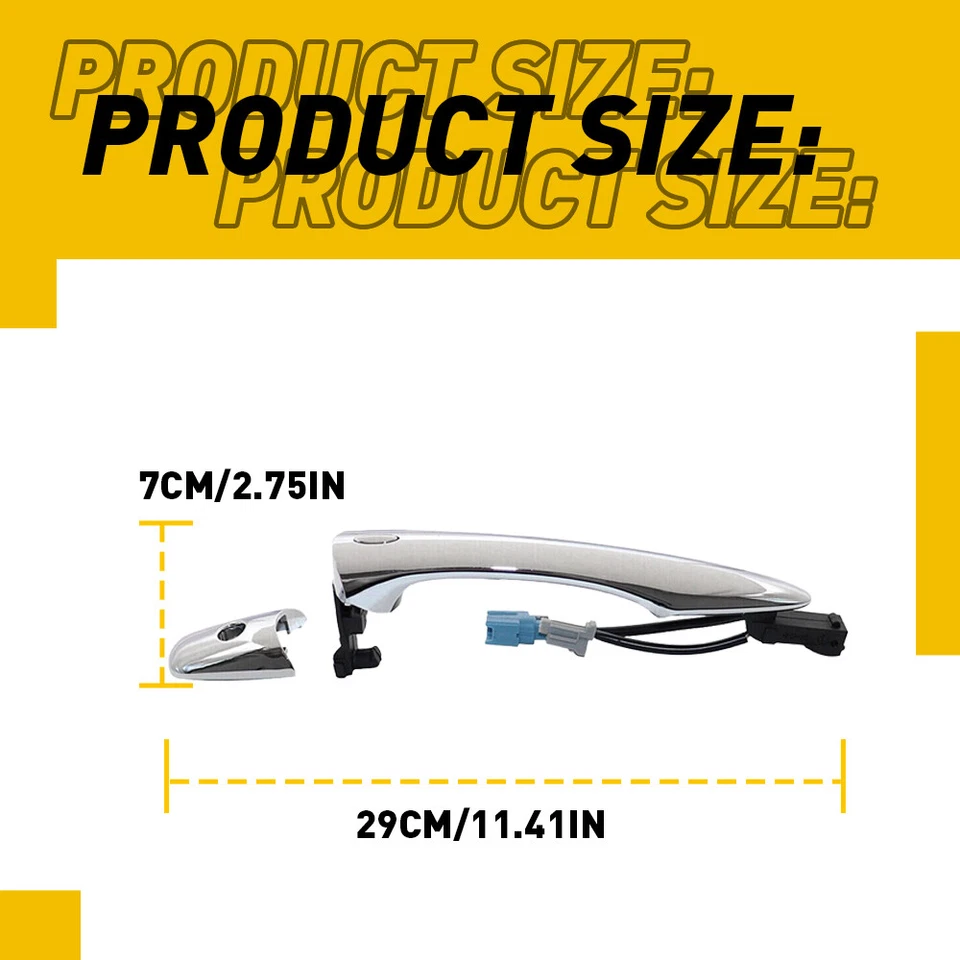 Exterior Door Handle For Nissan 2017-2022 Armada 2014-2022 QX80 Chrome Rear NEW - Imagem 3 de 4