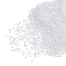 uxcell 20g Crushed Glass Chips, 1-3mm Irregular Metallic Glitter 1-3mm, White