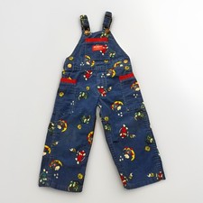 Vintage 90s Oshkosh B  Gosh Toddler Overalls Mouse Design Rare Corduroy 2T