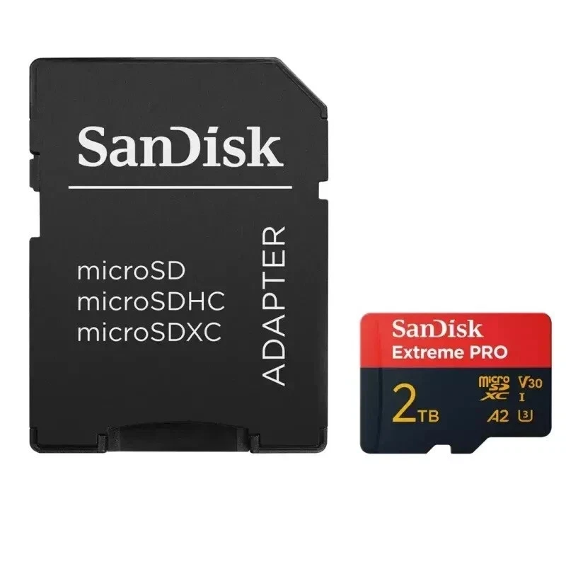 Tarjeta de memoria SanDisk 2 TB Extreme Memory 2 TB MicroSDXC UHS-I U3 A2 con adaptador Foto 3 de 3