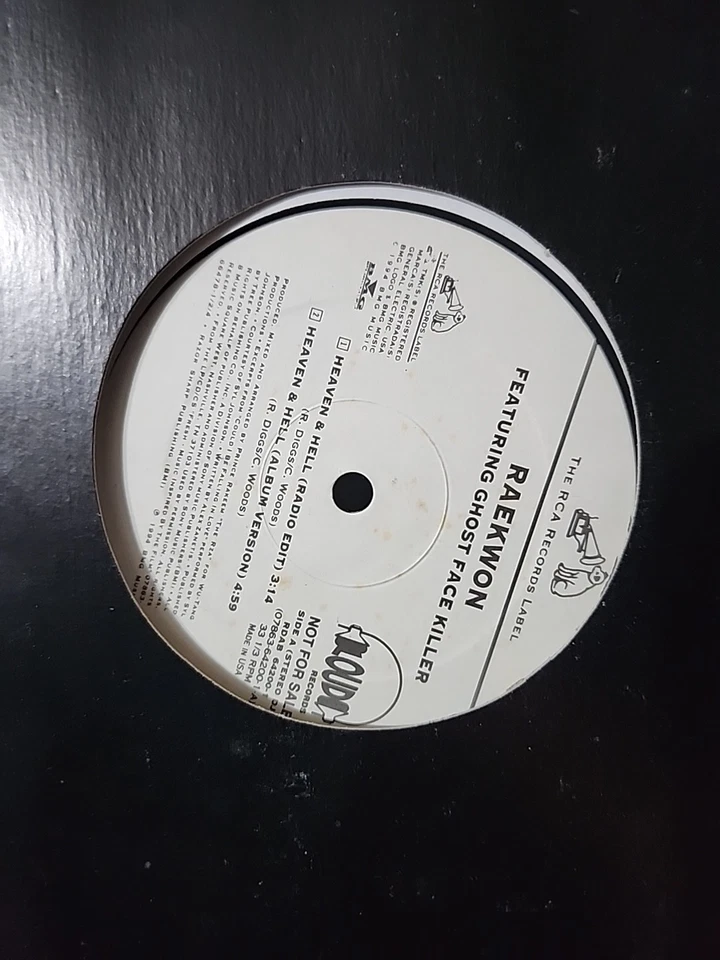 Raekwon/Ghostface Killah Heaven & Hell 1st 1994 PROMO Press W/Hype VG/NM- Wax — 第 4/4 张图片