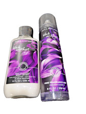 RARE Black Amethyst Bath Body Works SET Fragrance Mist Spray  Lotion 8oz X2