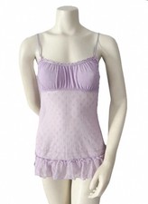 Victoria  s Secret Angel Tag Lilac Lace Babydoll Chemise Size L Y2K