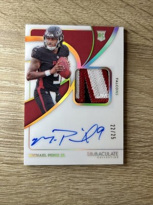 2024 Immaculate Michael Penix Jr. Patch Auto /25 Atlanta Falcons
