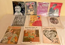 Lot Of 10 Vintage Needlework Crochet and Knitting Books and Patterns 1933-1967