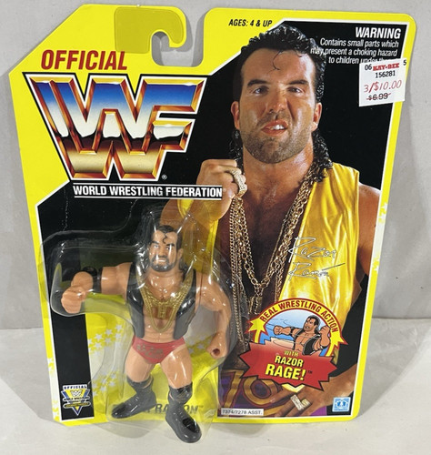 WWF Hasbro Razor Ramon Yellow Card series 5 MOC WW...
