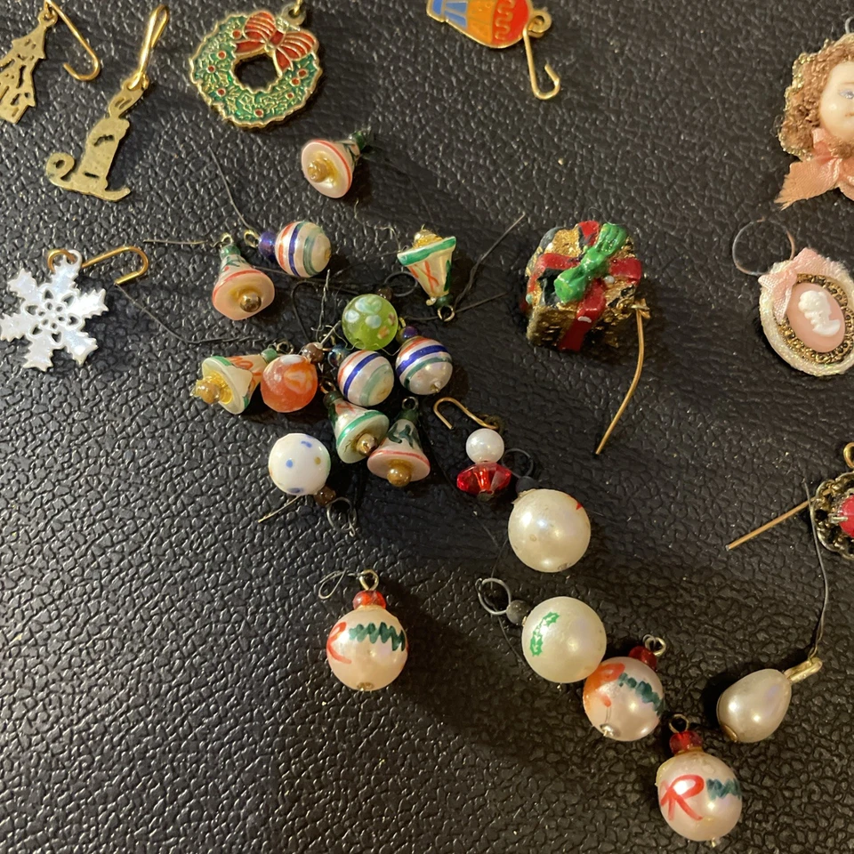 LOTE Adornos de Árbol de Navidad Vintage Crisnbon/Westrim Casa de Muñecas Miniatura 1:12 Foto 4 de 4