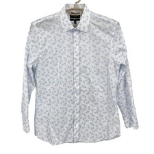 Bonobos Mens Button Down Shirt Tailored Fit Floral Wrinkle Free Size 17/35