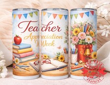 Personalized Teacher Appreciation Tumbler Custom Name 20oz Gift for Teach