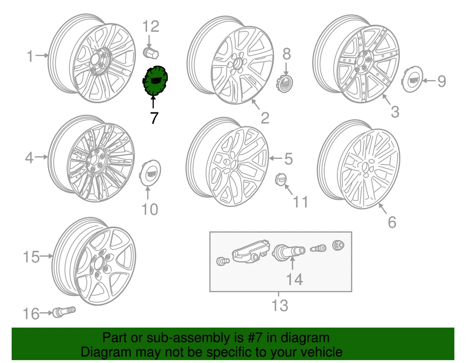 Genuine GM Front and Rear Wheel Trim Cap 23432313 - Изображение 3 из 3