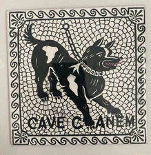 Vintage Cave Canem Beware of Dog Ceramic Wall Tile 5.75”X5.75" Marazzi Italy