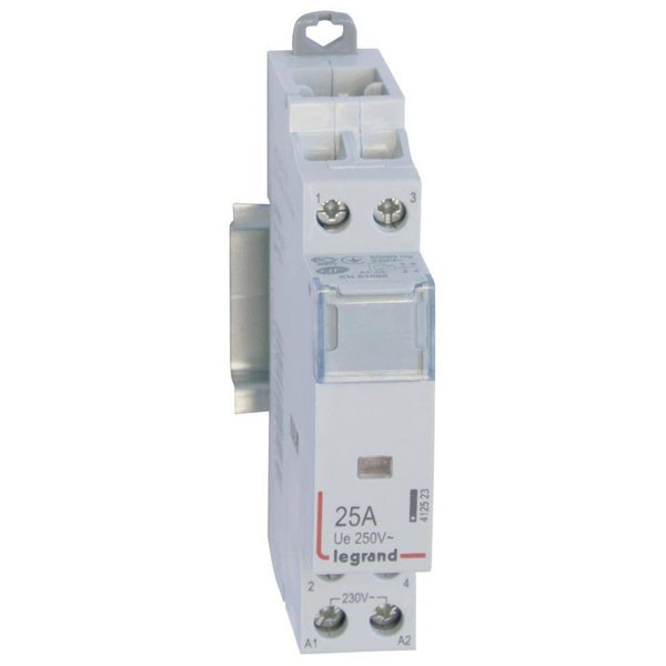 Legrand CX3 Remote Switch 230V 25A 2-NO Contacts Rail Snap-Lock