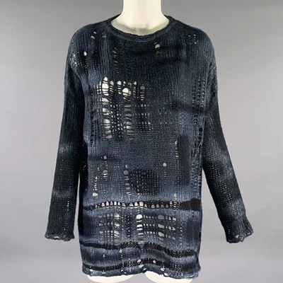 AVANT TOI Taille S Gris Noir Mélange Cachemire Tie Dye Pull Enfilé - Photo 1/4