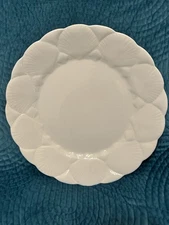Wedgwood Bone China Oceanside Dinner Plate Embossed Fan Sea Shell 10.75"