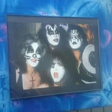 ☆ KISS Band Ace Frehley Gene Simmons Peter Criss Paul Stanley Destroyer Framed ☆