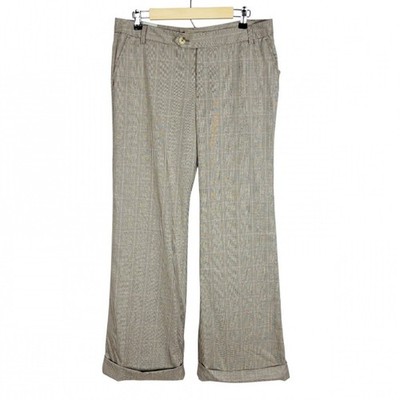 Gap Wide Leg Favorite Trouser Pants Women s Size 12 Plaid Cuffed
